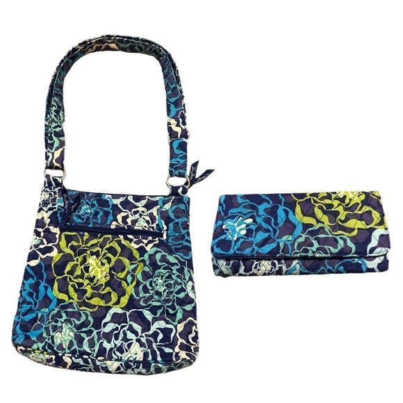 Vera Bradley Katalina Blues Hipster Crossbody & Continental Wallet Matching Set - Picture 1 of 14